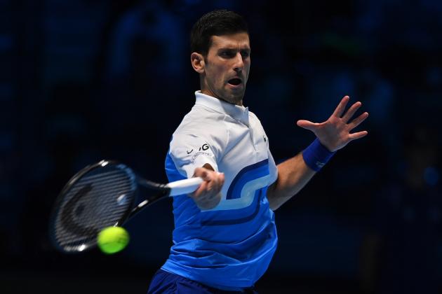 Novak Djokovic durante le Atp Finals di Torino, 2021
