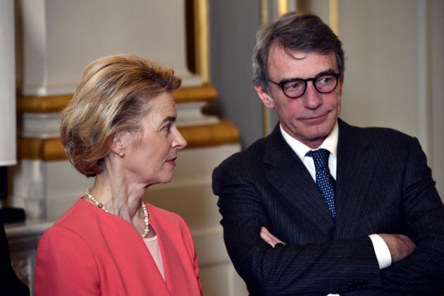 David Sassoli con Ursula von der Leyen, 2020