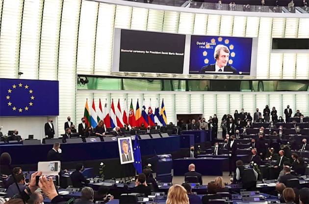 David Sassoli, la cerimonia di commemorazione al Parlamento Europeo - la DIRETTA