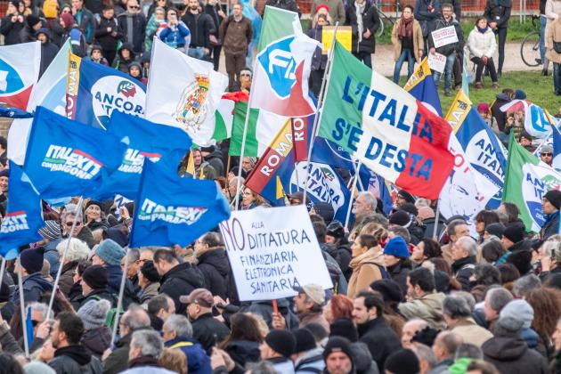 Proteste no pass a Roma 