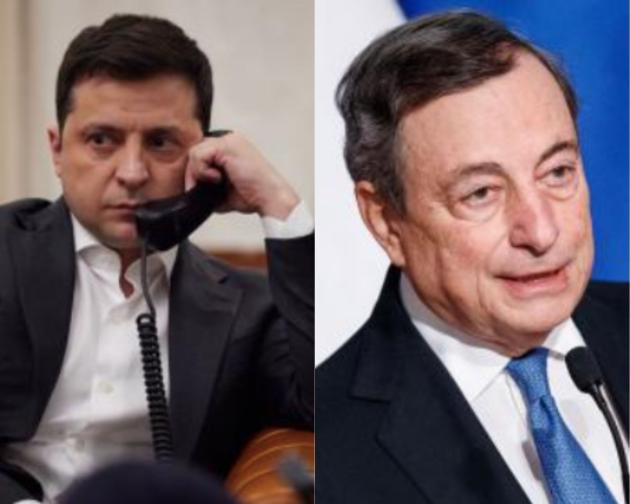 Volodymyr Zelensky e Mario Draghi