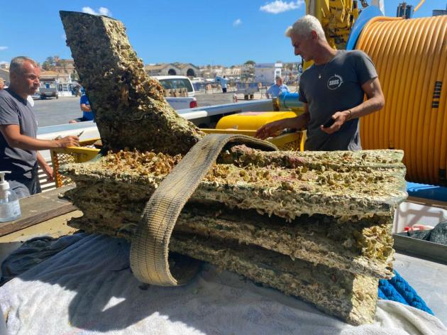 Egadi, recuperato rostro in bronzo nave romana a Trapani