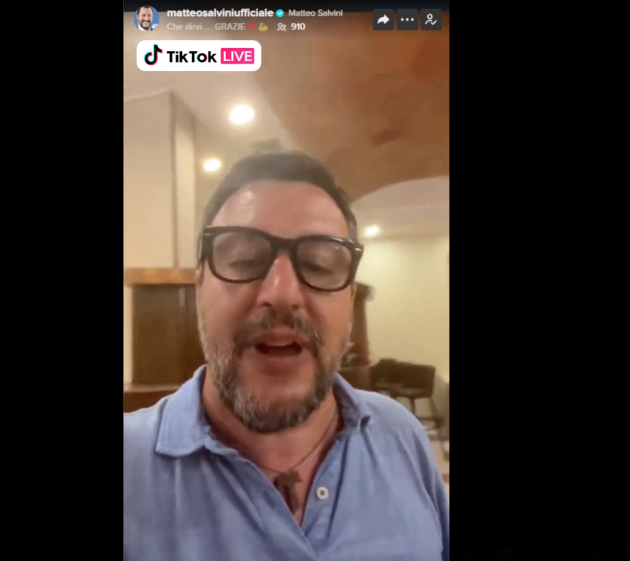 TikTok, politici italiani alla ribalta: Salvini è il più seguito con 535mila follower 