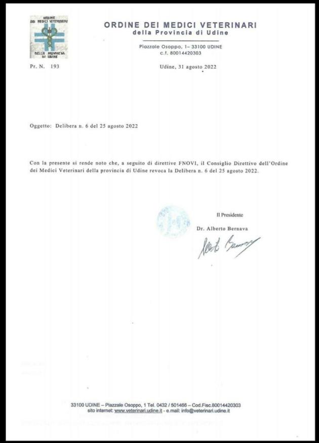 Obbligo vaccinale veterinari, l'Ordine nazionale revoca la delibera di Udine - ESCLUSIVA