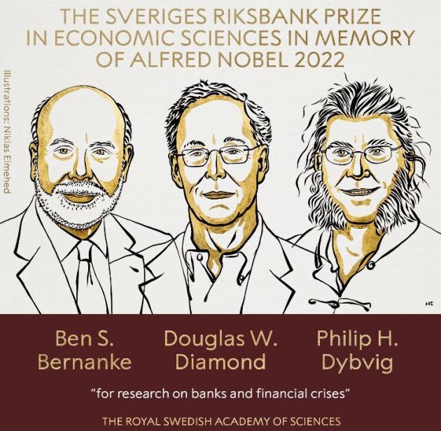 Premio Nobel per l'Economia 2022 a Bernanke, Diamond e Dybvig