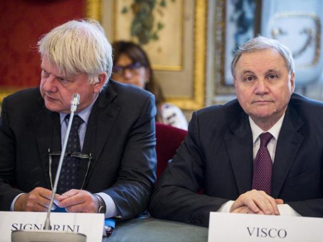 I vertici di Bankitalia, Visco e Signorini