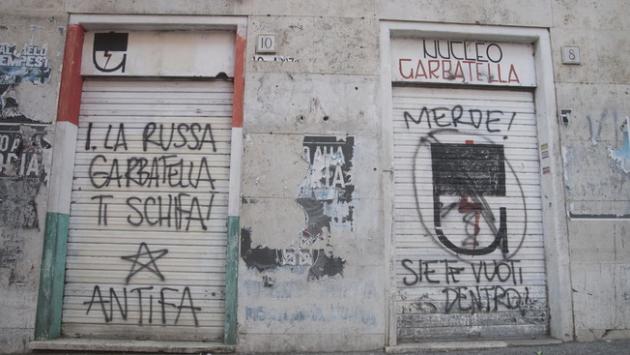 Scritta contro La Russa
