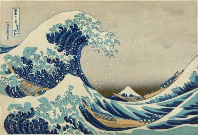 Sotto un'onda al largo di Kanagawa