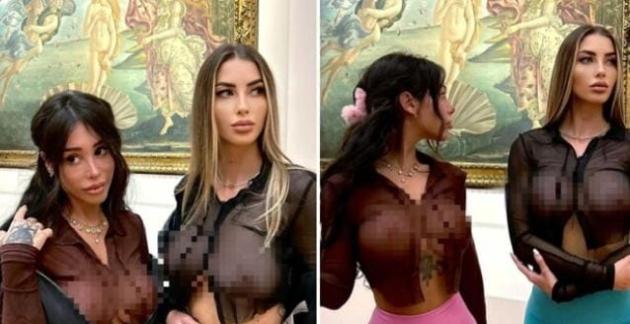 Influencer seminude agli Uffizi: la FOTO hot davanti alla Venere di Botticelli che ha fatto scoppiare la polemica