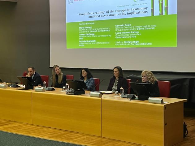 Università Milano-Bicocca e Banca Generali, al via Primo Report annuale di O-Fire: transizione ecologica, c’è un gap comunicativo tra imprese e Tassonomia UE