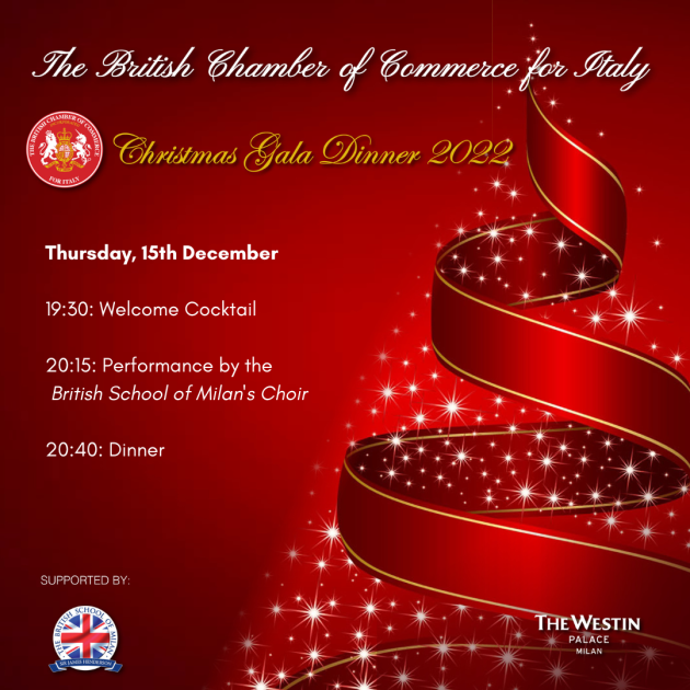 BCCI, torna Christmas Gala Dinner: una serata di beneficenza nel vero spirito del Natale 