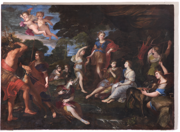 Al via il restauro de La caccia di Diana di Camassei