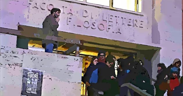 Università la Sapienza occupata