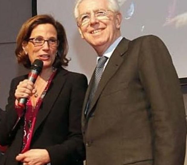 Ilaria Capua con Mario Monti
