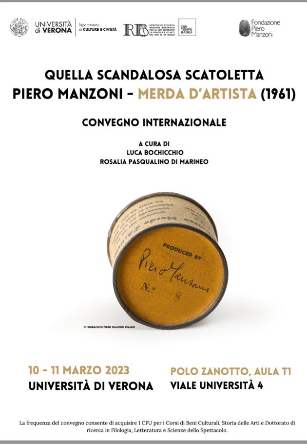 "Quella scandalosa scatoletta: Piero Manzoni - Merda d’Artista (1961)", a Verona il convegno internazionale sull'artista concettuale