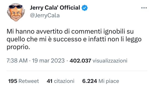 Jerry Calà e l'infarto, si risveglia e attacca i no vax che lo accusano per il vaccino: «Ignobili»