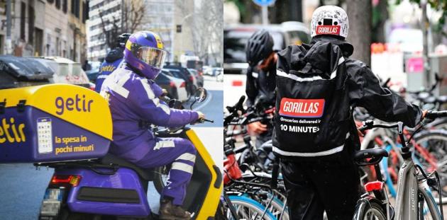 Getir e Gorillas, dopo la pandemia licenziamenti collettivi e riduzione della presenza in Italia