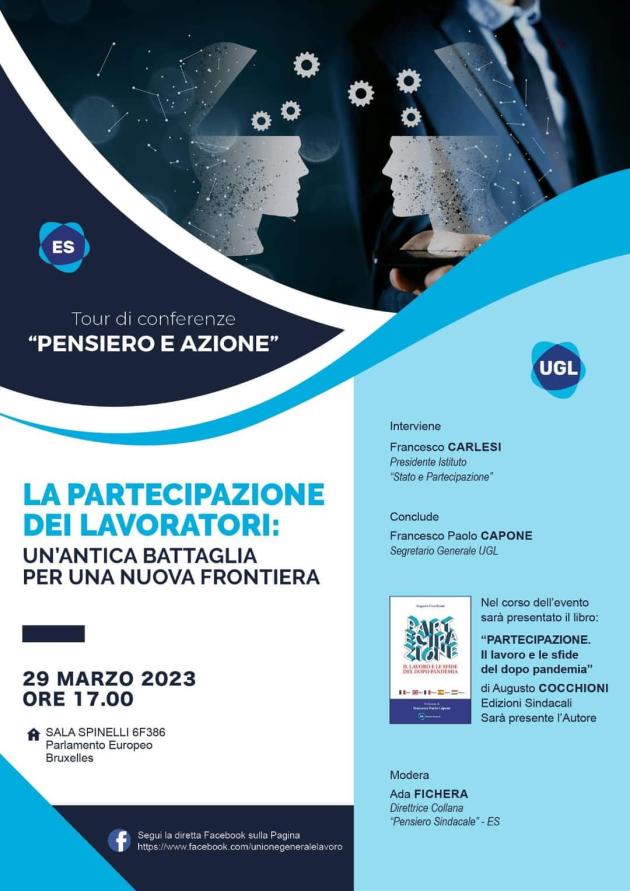 Lavoro. Paolo Capone, Leader UGL: “Partecipazione dei lavoratori alla gestione delle imprese, battaglia storica dell’UGL”