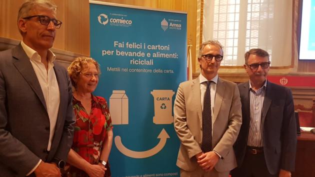 Amsa (A2A) e Comieco con Tetra Pak, al via la campagna per la  sensibilizzazione sulla  raccolta differenziata dei cartoni 