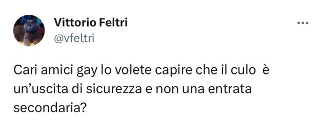 Gay Pride, Feltri: "Togliete il fiasco agli omosessuali o si infilano anche quello. Il c*lo è un'uscita di sicurezza, non un'entrata secondaria"