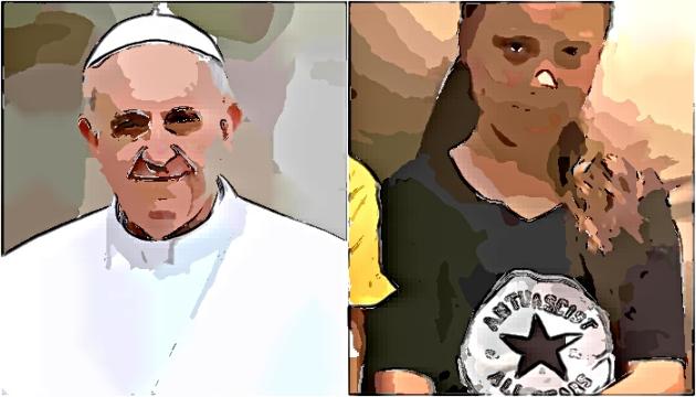 Bergoglio e Greta