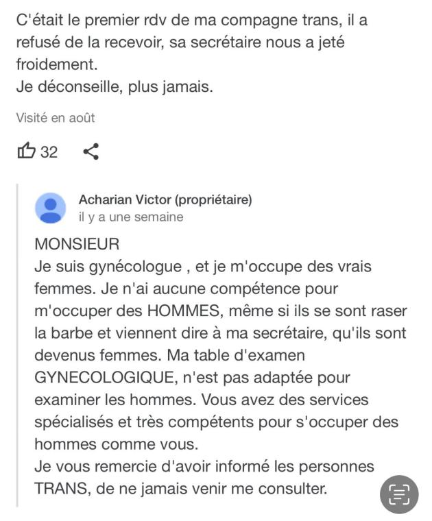 Francia, ginecologo rifiuta di visitare una trans: “Mi occupo di donne vere”, bufera sul dottor Victor Acharian