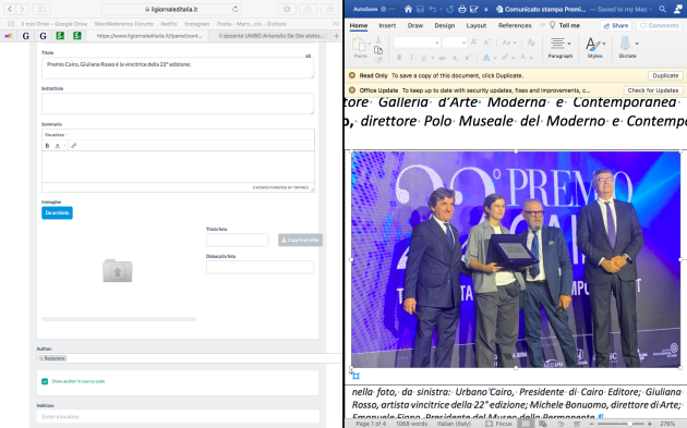 Premio Cairo, Giuliana Rosso è la vincitrice della 22° edizione; 