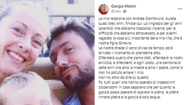 Giorgia Meloni lascia Giambruno dopo fuorionda Striscia la notizia: "Nostre strade divise da tempo, momento di prenderne atto"