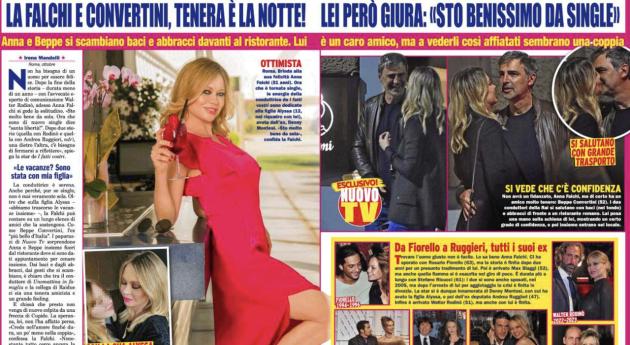 Anna Falchi e Beppe Convertini paparazzati tra baci e abbracci nelle vie di Roma: nuova coppia?