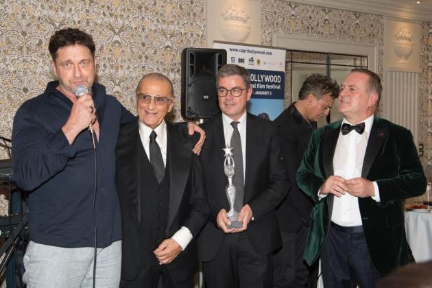 TONY RENIS E IRA FURSTEMBERG CAPRI PERSON AWARD 2023. Serata di gala a Roma con Gerard Butler e Oliver Trevena aspettando il 28’ Capri Hollywood