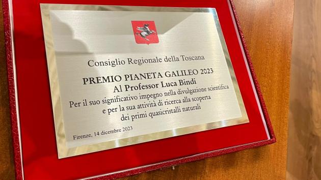 Premio Galileo a Luca Bindi 