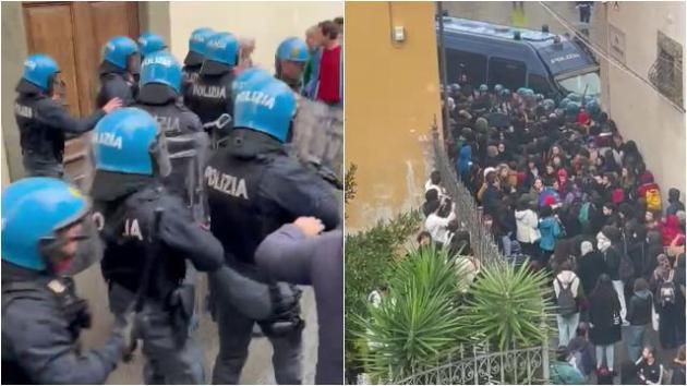 Manganellate e sangue a Firenze e Pisa contro i manifestanti pro Palestina: next level sarà l'olio di ricino?