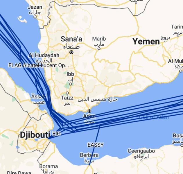 Mar Rosso, tagliati 4 cavi di comunicazione sottomarina, HGC Global: "Stop al 25% del traffico internet", Israele: "Attacco Houthi"