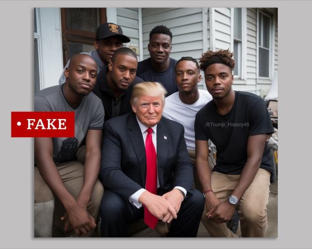 Trump, foto false con afroamericani create con l'IA dai suoi fan, nessuna prova di un collegamento con la campagna elettorale