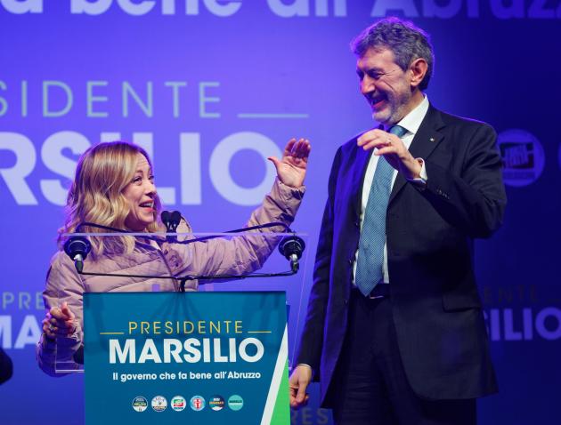 Reazioni elezioni Abruzzo, Meloni: "Storica riconferma", FI: "Premiato il buongoverno del cdx", silenzio dal csx