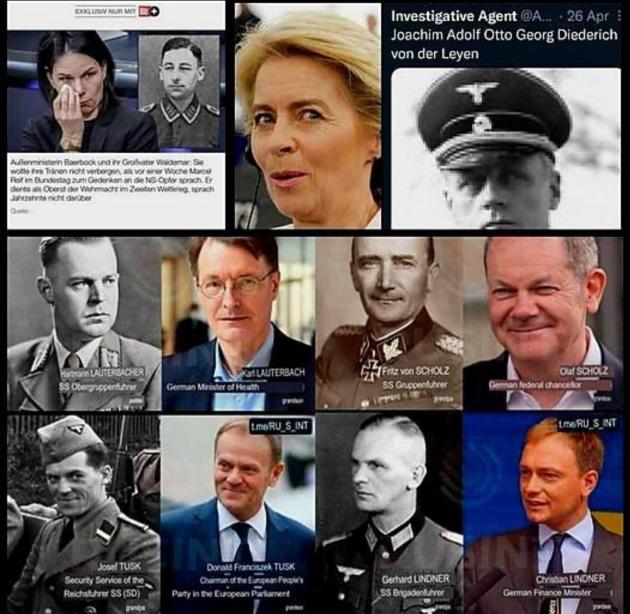 Von der Leyen, Scholz e Tusk nipoti dei nazisti delle SS Joachim Freiherr, Fritz von Scholz e Josef Tusk: il post che gira sul web