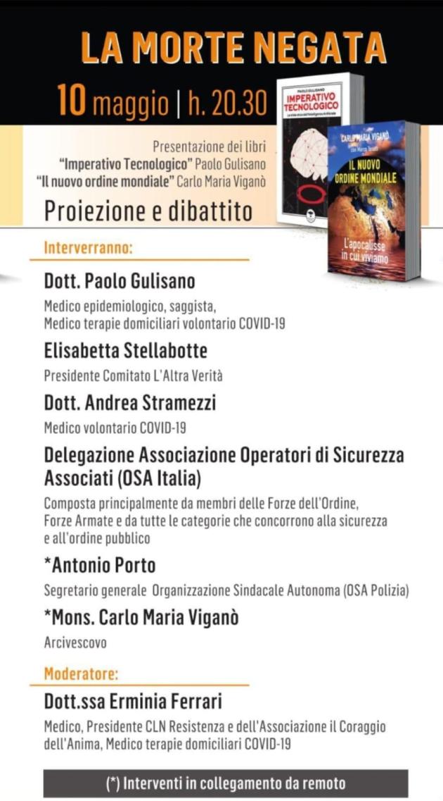 La morte negata, il documentario su morti improvvise e in solitudine durante il Covid a Gavirate il 10 maggio 2024