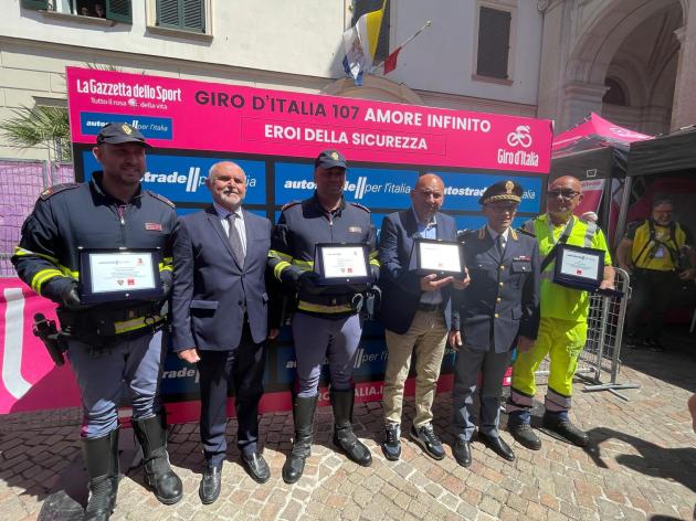 Autostrade per l'Italia e polizia stradale: insieme al Giro d'Italia per la XIII edizione degli "Eroi della Sicurezza" 