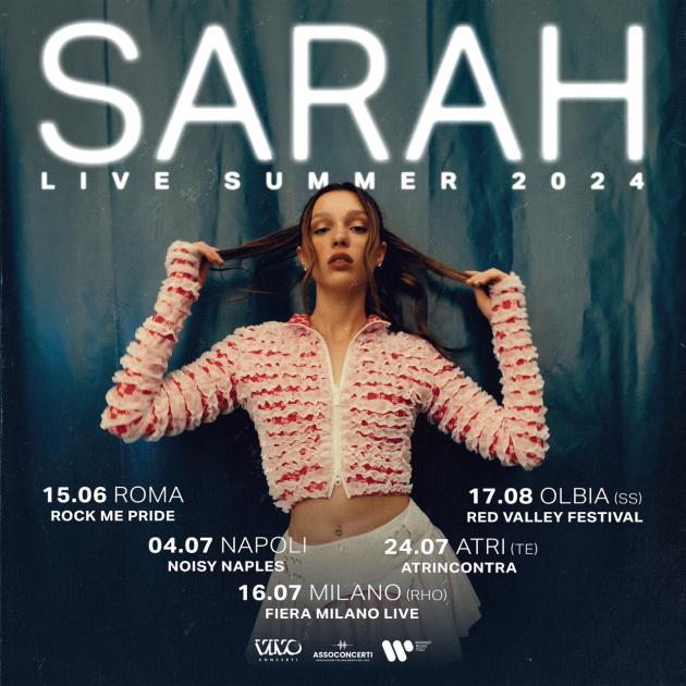 Sarah Toscano, le date e i biglietti del tour estivo in partenza il 15 giugno a Roma