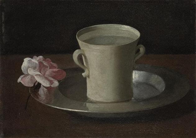  Francisco de Zurbarán, la natura morta che consiste in "una tazza d’acqua e una rosa” del maestro spagnolo