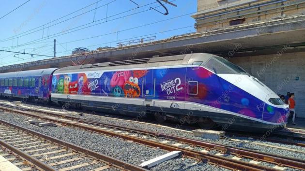 Trenitalia, realizzato treno a tema del nuovo film Disney e Pixar Inside Out 2; arriverà a Roma Termini accolto dal presidente Cuzzilla