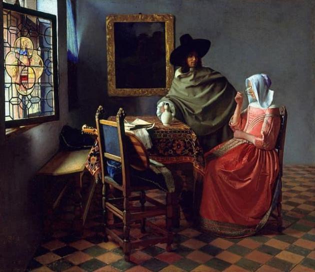 “Il Bicchiere di vino” di Jan Vermeer, un altro capolavoro del geniale pittore olandese 