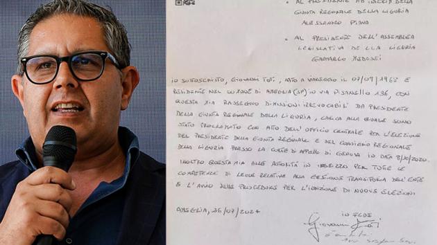 Liguria, il Presidente Toti si dimette dopo 80 giorni ai domiciliari per indagini su corruzione e falso: “Lascio una Regione in ordine, torno un semplice cittadino”, al voto tra ottobre e novembre