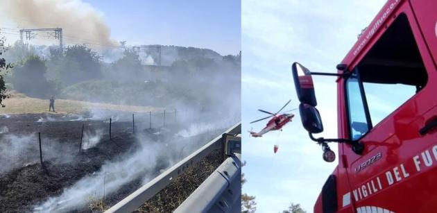 Treni Trenitalia ferrovie Roma Orvieto Firenze guasto guasti incendio incendi binari fiamme