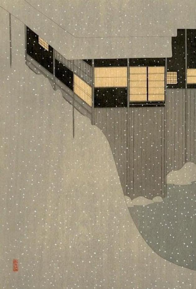 "Mattinata nevosa" di Settai Komura, un’opera rappresentativa della produzione artistica del giapponese