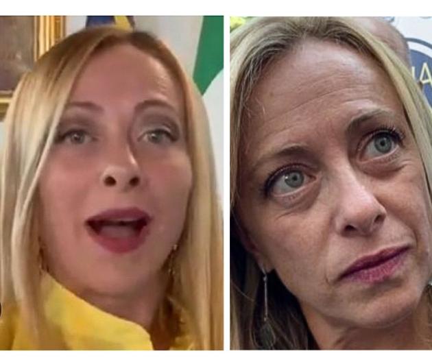 Meloni, "zigomi nuovi, ritocchi al viso durante la vacanza, è ricorsa alla chirurgia estetica", le foto prima e dopo