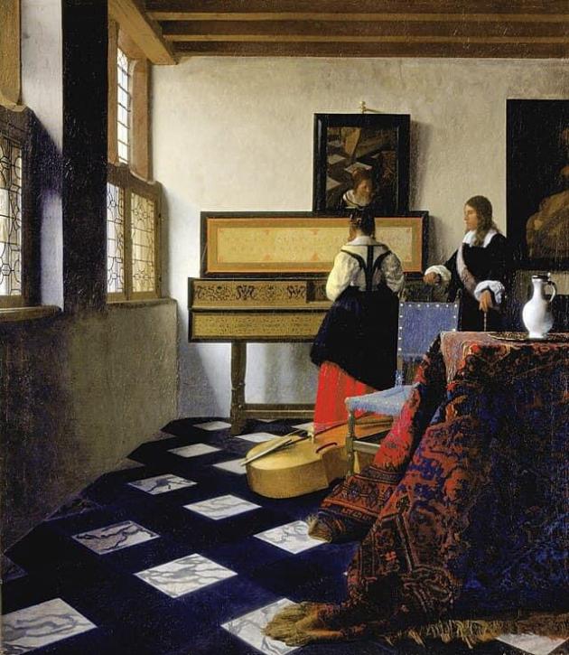  "Lezione di musica" l’opera del maestro Ian Vermeer dedicata al tema della musica con sottosignificati amorosi