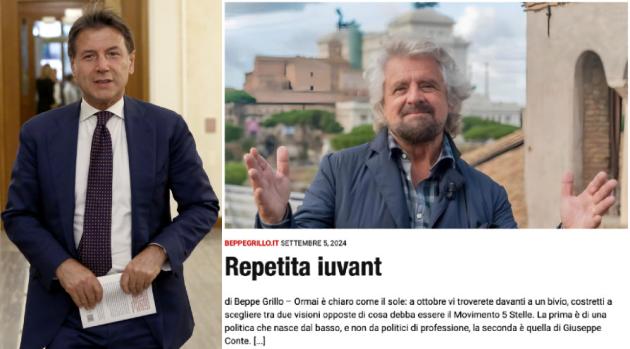 M5s Grillo  poteri garante stop Conte modifiche statutarie statuto iscritti militanti visioni contrapposte assemblea costituente ottobre