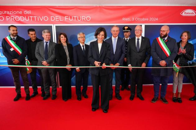 Takeda, a Rieti inaugurato il nuovo polo dell'innovazione biofarmaceutica globale; piano di investimenti di €350 mln