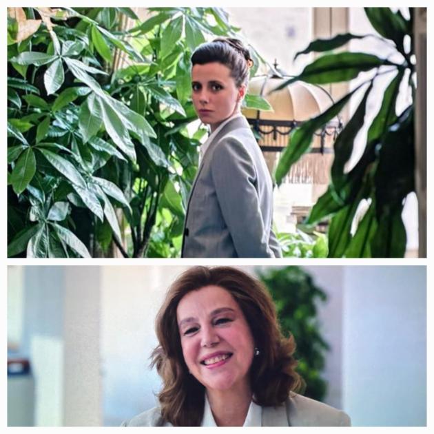 Celeste Dalla Porta e Stefania Sandrelli in 2 momenti del film "Parthenope"
